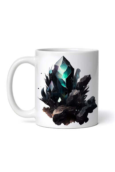 OEM Cană albă personalizată, cristale Glad Dark, INOVATIX®. 330 ml