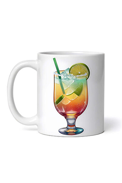 OEM Cană albă personalizată, cocktail Margarita cu înghețată și lămâie verde,...