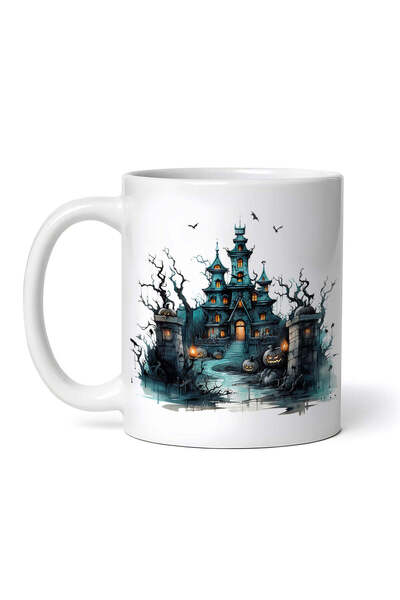 OEM Εξατομικευμένη λευκή κούπα, Κάστρο Μαγισσών, INOVATIX®. 330ml