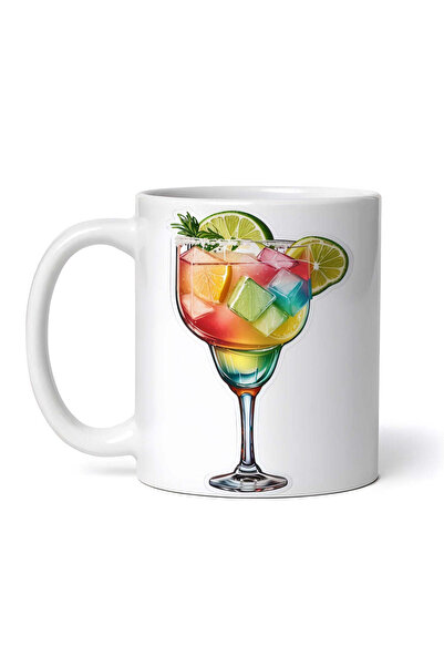 OEM Cană albă personalizată, Cocktail Margarita cu lime și gheață, INOVATIX®....