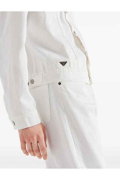 Prada Sport Jean Jacket with Metal Logo