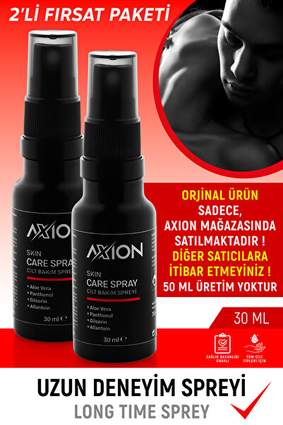 AXION Cilt Bakım Spreyi Uzun Deneyim Uzun Etki I 30 ml 2'li FIRSAT PAKETİ