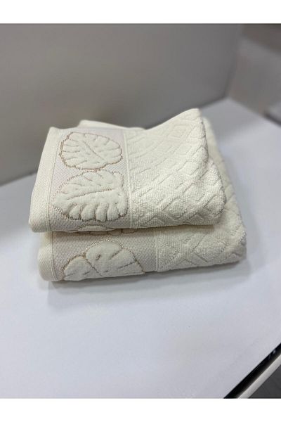 HMZ Textile Gift Bundled Leaf Patterned Cotton Anali Girl Towel.
