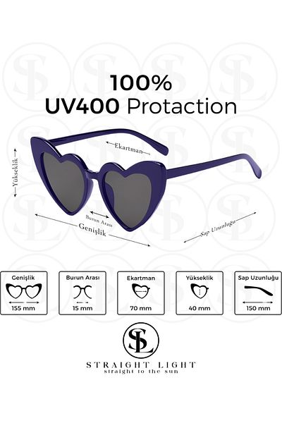 Straight Light Heart Bridal Glasses Bride-Henna-Wedding-After Morand Black