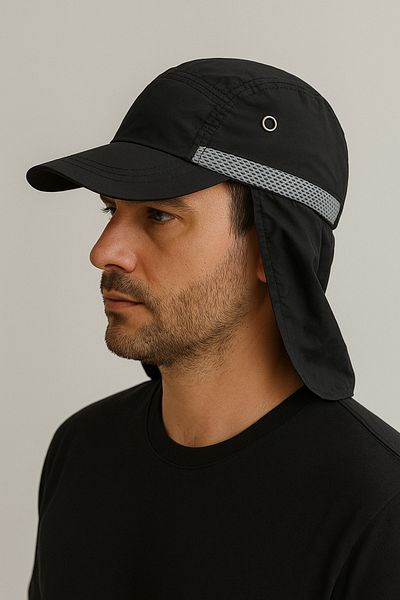 CosmoOutlet Black Legionary Hat for Summer with Uv Protection for Terrain