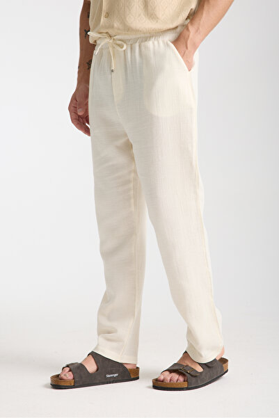 kaphone 10 Men's Rekaxed Fit Comfortable Fit Muslin Trousers