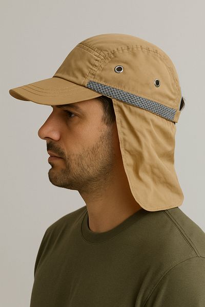 CosmoOutlet Beige Legionary Hat for Summer with Uv Protection for Terrain