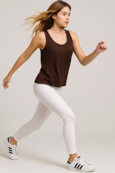 EFFE Βασικό βαμβακερό μπλουζάκι με χοντρές τιράντες σε γραμμή Α