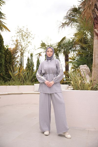 MİMİ Luxury Wear Women's Double Tracksuit Set & Bottom - Top Set