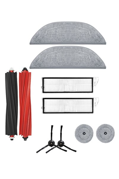 Asgard Grup Roborock S8 Maxv Ultra compatibil 1 BUC PERIE PRINCIPALĂ 2 BUC FILTRE 2 BUC PERIE LATERALĂ NEGRĂ 2 MOP 2 MOP LATERAL