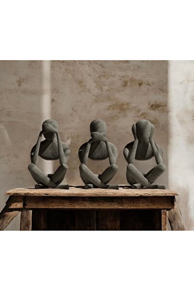 3dlab Görmedim Duymadım Bilmiyorum Figürlü Dekoratif Heykel | Modern Minimal ...