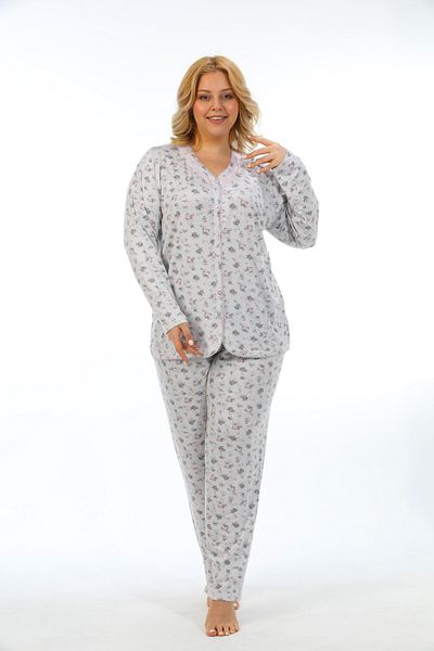 Etoile Set de pijamale de damă din bambus de dimensiuni plus