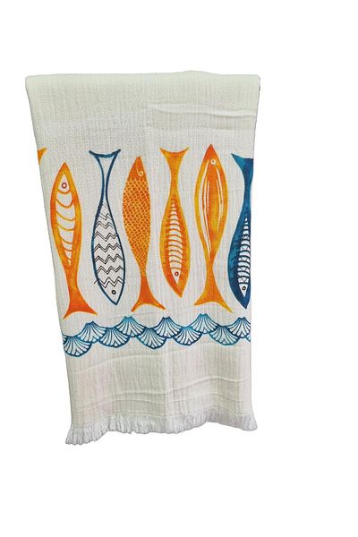 Minteks Mi̇nteks - Muslin Double Layer Peshtemal - 100% Cotton - Organic - Printed