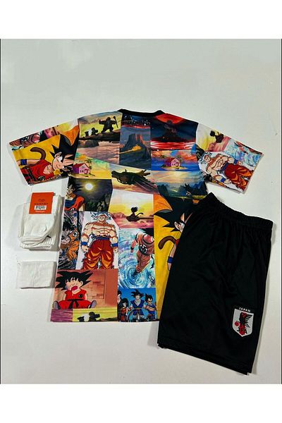 DAYIBALI DÜKKAN Dayibali Captan Tsubasa Japan 2022 Football Uniform Cartoon Set of 4