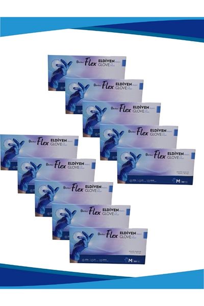 Reflex Flex 10Pcs Blue Powderless Gloves 50Pcs Medium