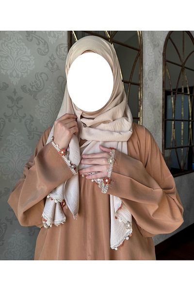 Nimet Abla Butik Hand Embroidered Prayer Robe Suit