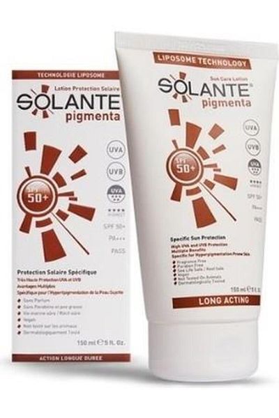 Solante Pigmenta Spf 50 150 ml Sunscreen for Spotted Skin - Teeth Whitening Foam Gift
