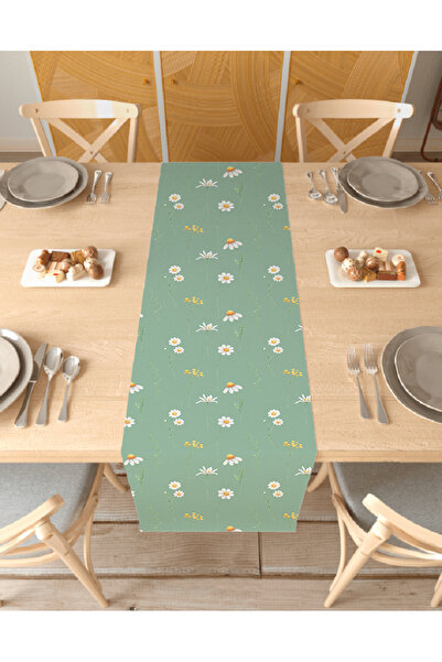 GREENDECOR Model floral boem Design special Runner cu imprimare digitală Față...
