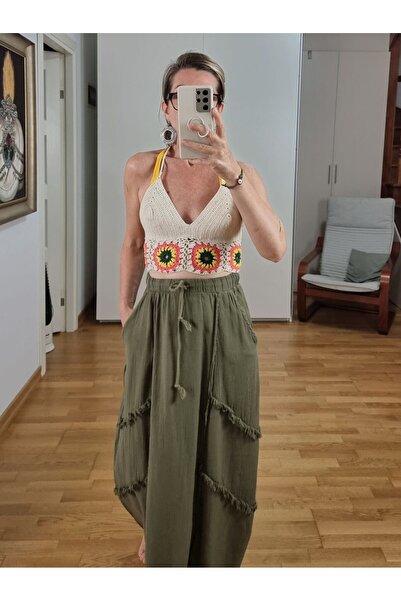 pudubutik El Yapımı Otantik Triko Bralet Green
