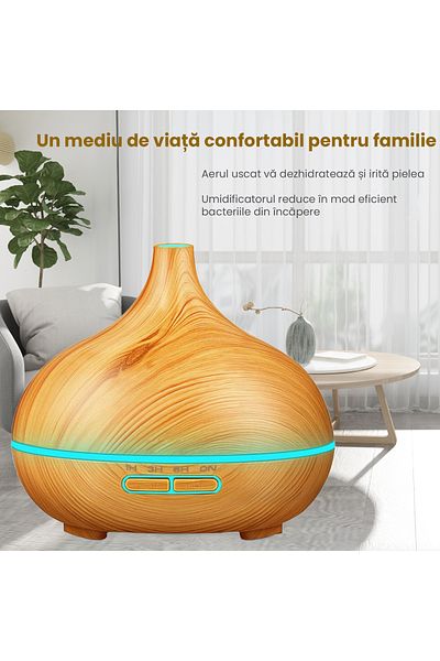 Echo Soul Echo Soul® 500 ml essential oil aromatherapy diffuser, for home, LED light and timer