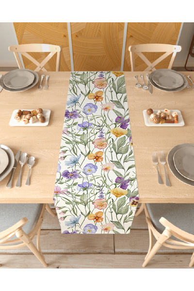 GREENDECOR زهرة البوهيمي نمط تصميم خاص عداء الرقمية المطبوعة ديكور مفرش المائ...