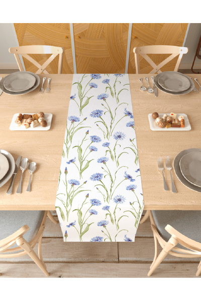 GREENDECOR Model floral boem Design special Runner cu imprimare digitală Față...