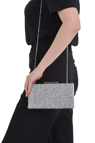 By EDUU Vertical Edge Rectangular Baguette Stone Evening Dress Bag