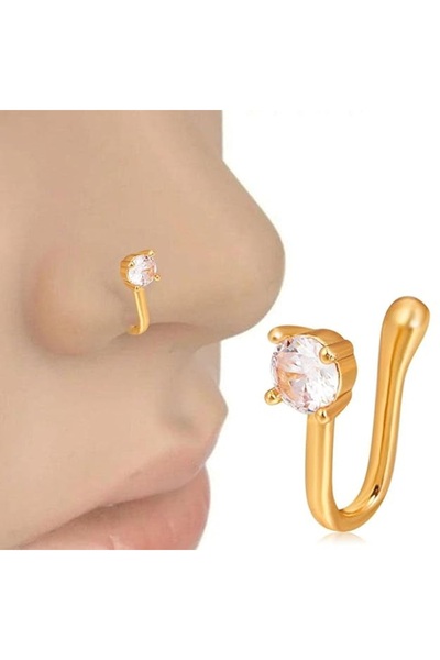 PROMARK UP Deliksiz Burun Halkası - Yıldız, Kalp, Ay ve Taç Şeklinde Hipoaler...