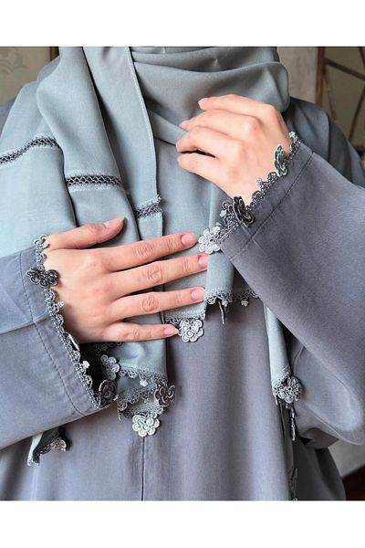 Nimet Abla Butik Hand Embroidered Prayer Robe Suit