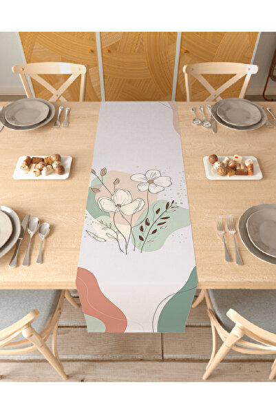 GREENDECOR Model floral boem Design special Runner cu imprimare digitală Față...