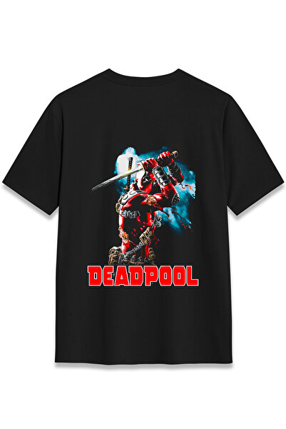 EZG Business Μπλουζάκι DEADPOOL με σχέδιο σπαθιού και στάμπα στην πλάτη, Unis...