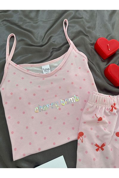 Lena Homewears Cherry Bomb Shorts Pajama Set