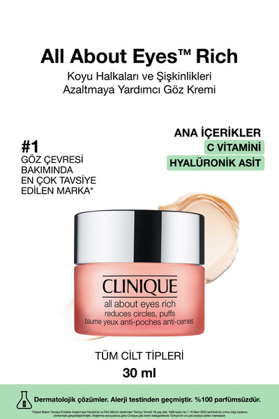 Clinique İnce Çizgilerin ve Kırışıklıkların Görünümünü AzaltIıcı All About Ey...