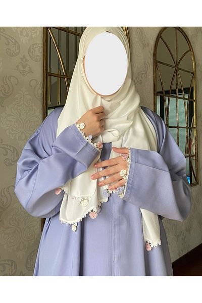 Nimet Abla Butik Hand Embroidered Prayer Robe Suit