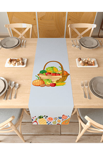 GREENDECOR الخضار الفاكهة البوهيمي نمط تصميم خاص عداء مطبوعة ديكور مفرش المائ...