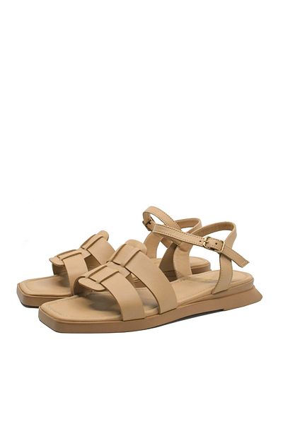 Dogati Sandale casual damă Dogati joase, bej, din piele naturală