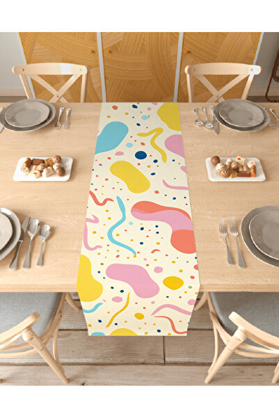 GREENDECOR Floare etnică cu model boem, design special, față de masă decorati...