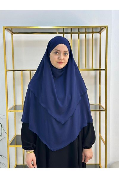 R&S modibone Hijab Chiffon Soufflé, Ready-Made Veil, Khımar, Hijab, Navy Blue