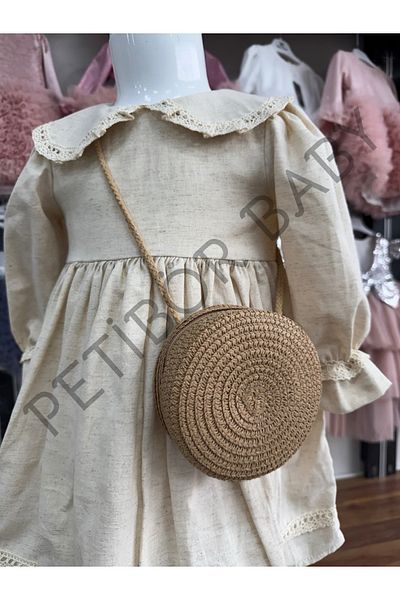 Petibör Baby Geanta fetita din paie