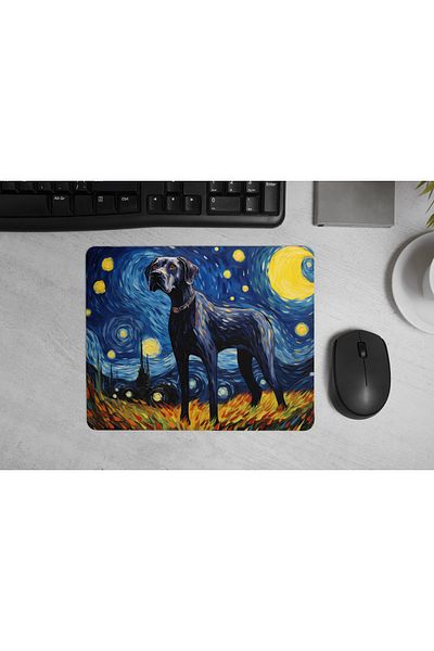 MS Major Selection Danua8Great Dane) Mouse Pad – Starry Night Design (17.5X21.5 Cm, Non-Slip Base)