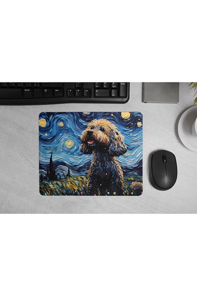 MS Major Selection Mouse Pad για τους λάτρεις των σκύλων – Starry Night Design (17,5x21,5 cm, αντιολισθητική βάση)