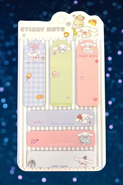 Piramit Kırtasiye Cinnamoroll Figured Cute Postit Sticky Note Set Sanrio Postit