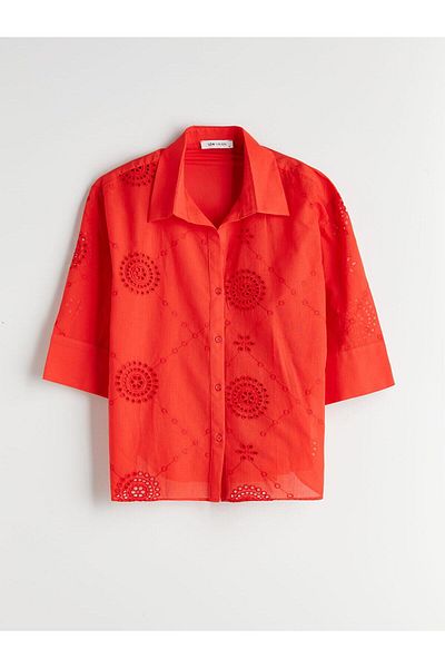 LC Waikiki Cămașă oversize ajurata pentru femei LCW Vision (S5)