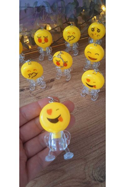 sevgiliatolyemm mutluluk getirmesi dileğiyle IŞIKLI EMOJİ ANAHTARLIK 5 ADET K...