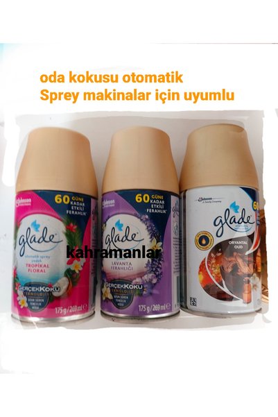 YEŞİLLİ STORE Oda kokusu otomatik Sprey makinalar uyumlu 3 qdet 269 ml