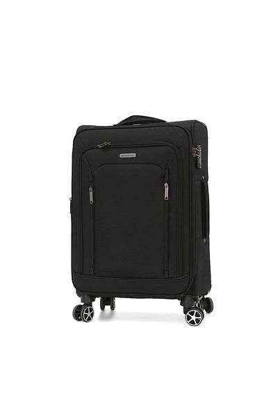 Giordano Softside Luggage set of 3 pieces with Double Spinner Wheels and TSA Lock