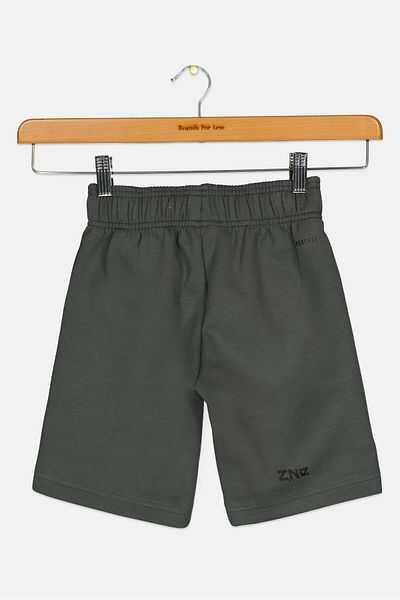 adidas Kids Boy Brand Logo Outdoor Shorts, Dark Sage