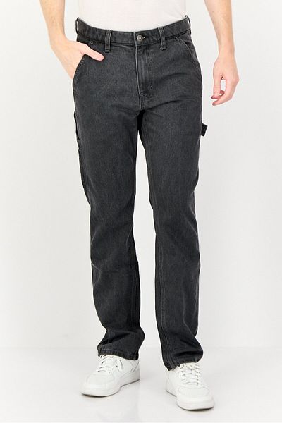 Esprit Men Straight Fit Wash No Stretch Denim Jeans, Black