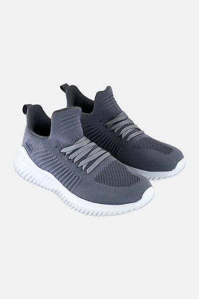 RBX Men Brand Logo Lace Up Running Shoes, Grey