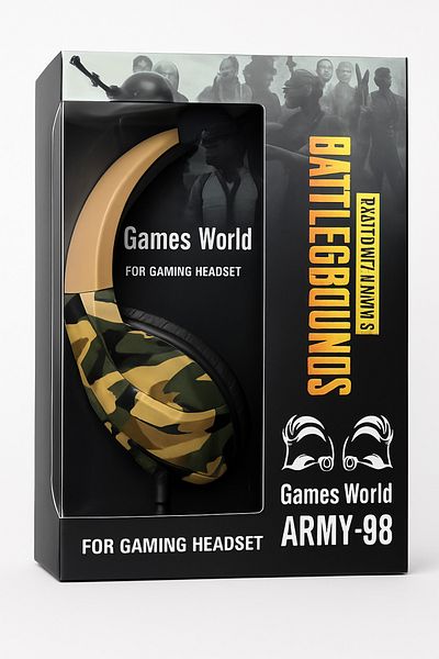 games world Army-98 wired gaming headset world army - multicolor